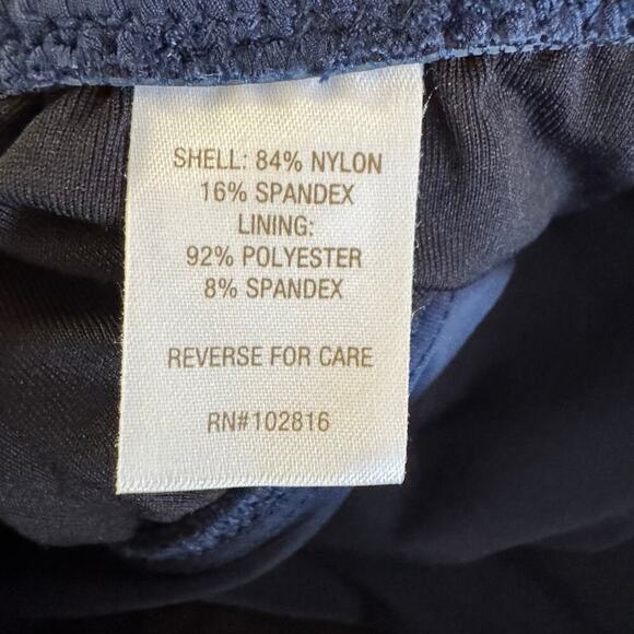 Garnet Hill Ruched Swim Dress Size 16 Navy Blue Padded Underwired Resortwear - Picture 9 of 10